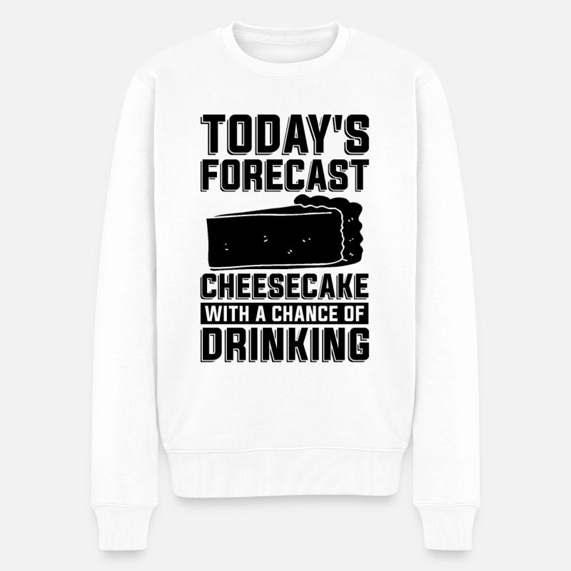 Prévisions d’aujourd’hui Cheesecake Baker Cheesecake Lover - Pull Premium bio Homme - blanc