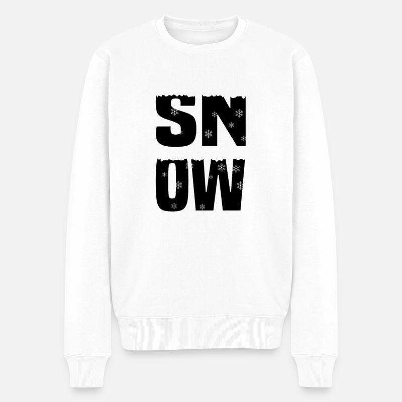 Schnee des neiges - Pull Premium bio Homme - blanc