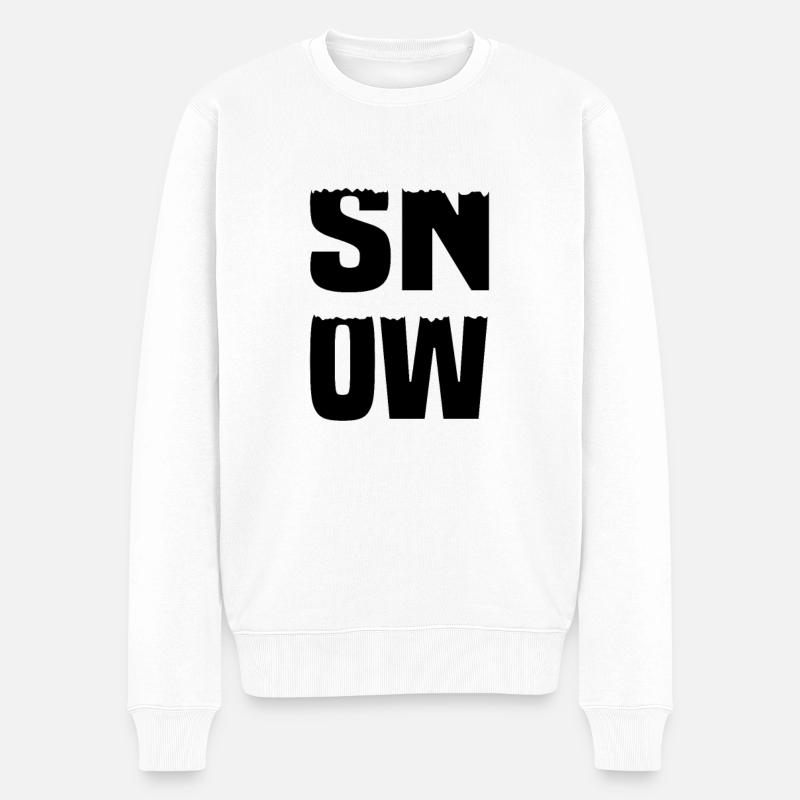 Snow Schnee - Männer Premium Bio Pullover - Weiß