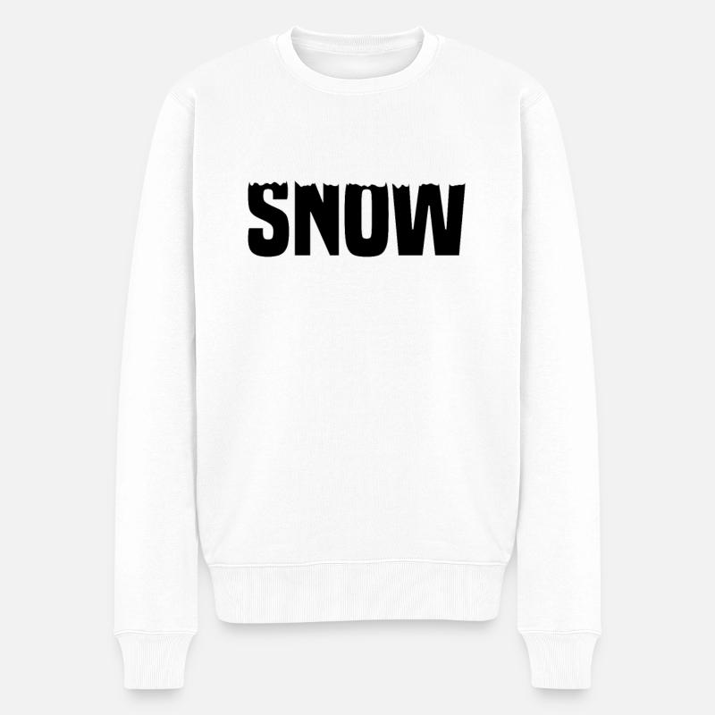 Snow Schnee - Männer Premium Bio Pullover - Weiß