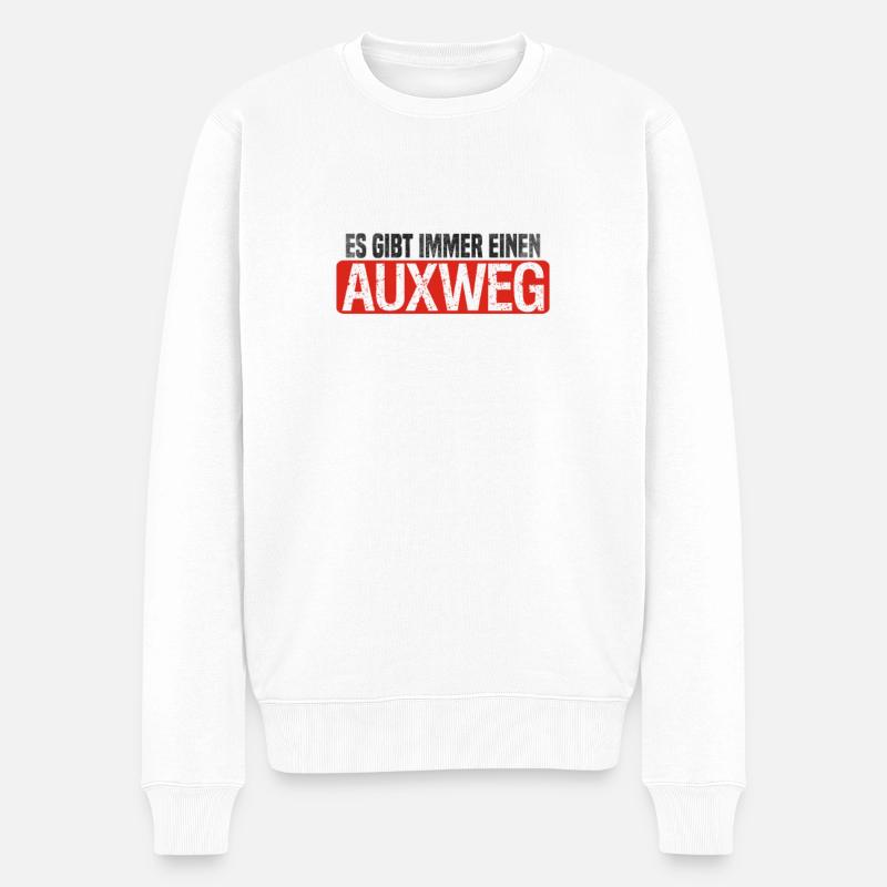 Es gibt immer einen AUXweg - Männer Premium Bio Pullover - Weiß