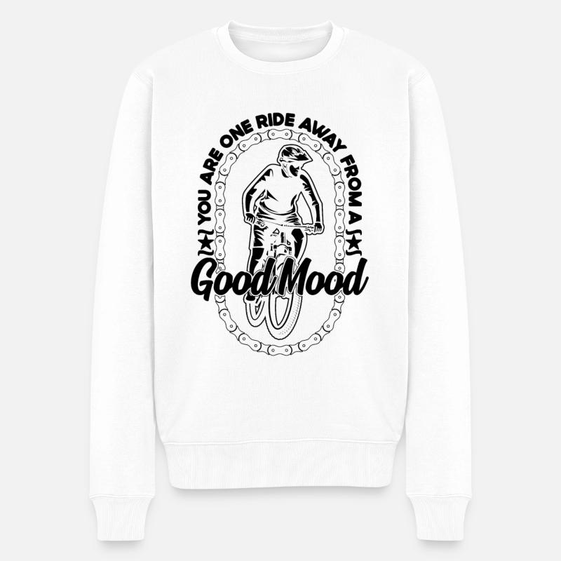 Vous êtes à un tour de vélo vélo de route cycliste - Pull Premium bio Homme - blanc