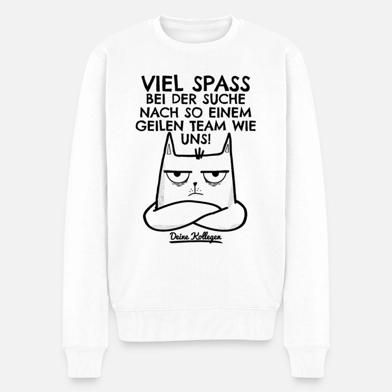 Jobwechsel Neuer Job Abschied Abschiedsgeschenk - Männer Premium Bio Pullover - Weiß