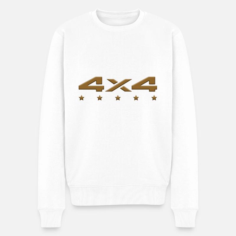 Véhicule tout-terrain 4x4 - Pull Premium bio Homme - blanc