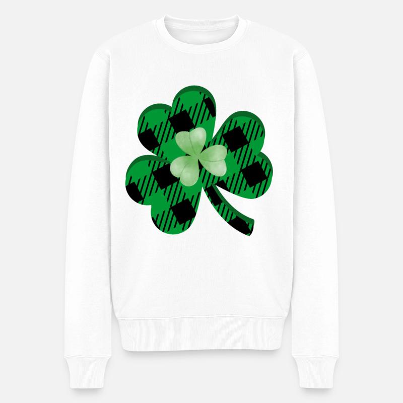 UN TRÈFLE CHANCEUX - Pull Premium bio Homme - blanc