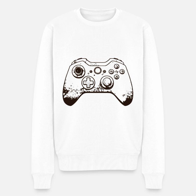 Cooler Gaming-Controller - Design für junge Gamer - Männer Premium Bio Pullover - Weiß
