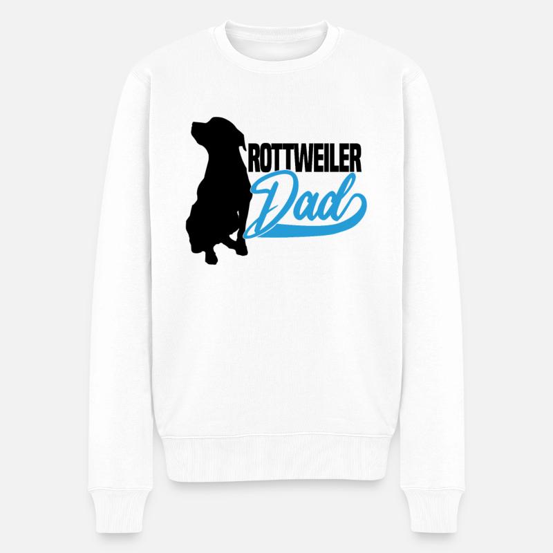 Papa Rottweiler - Pull Premium bio Homme - blanc