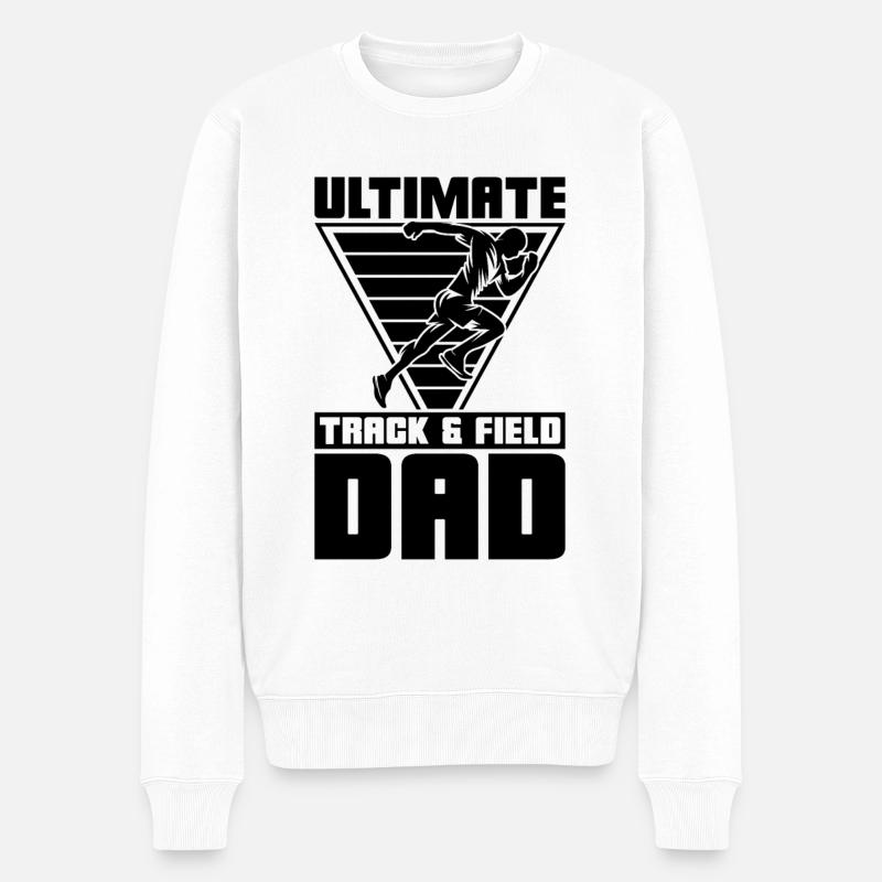 Ultimate Track & Field Dad Triathlon Sprinter - Männer Premium Bio Pullover - Weiß