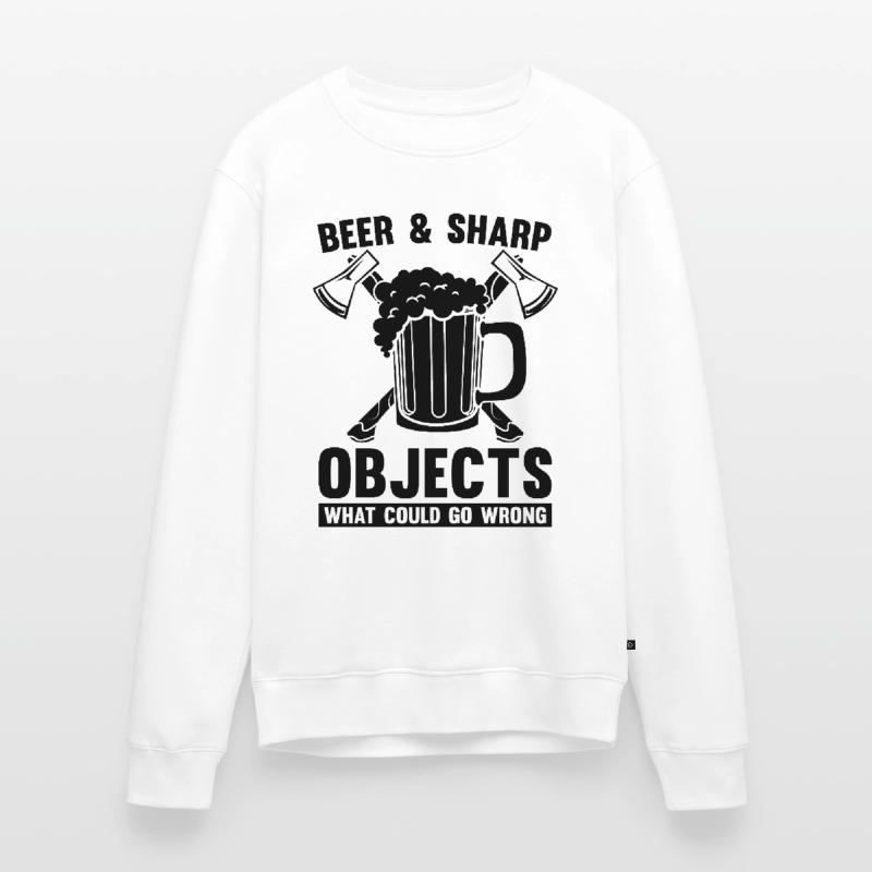 Beer & Sharp Objects Hatchet Throwing Axe Thrower Männer Premium Bio Pullover