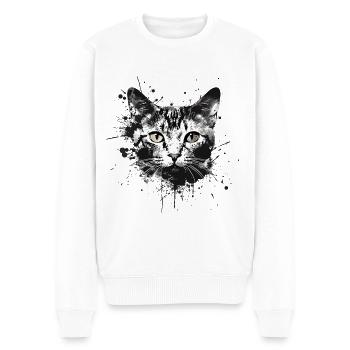 Europäisch Kurzhaar Katze EKH Rassekatze - Männer Premium Bio Pullover - Weiß - Vorne - Thijin (182cm)