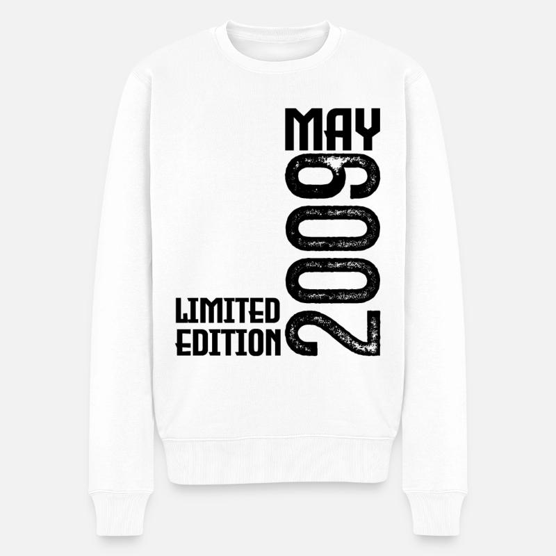Geschenk Mai 2009. Jubiläum Mai 2009. Mai 2009. - Männer Premium Bio Pullover - Weiß