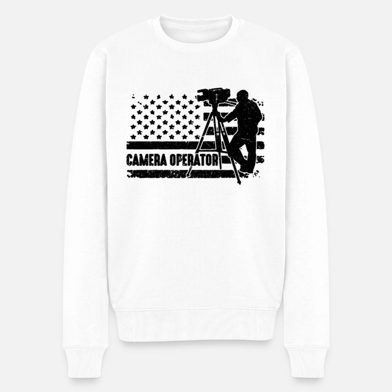 Cadreur Retro Movie Maker Cadreurs - Pull Premium bio Homme - blanc