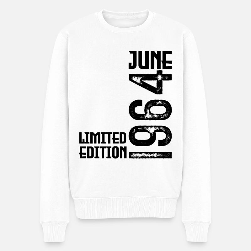Geschenk Juni 1964 Geburtstag Juni 1964. Juni 1964 - Männer Premium Bio Pullover - Weiß