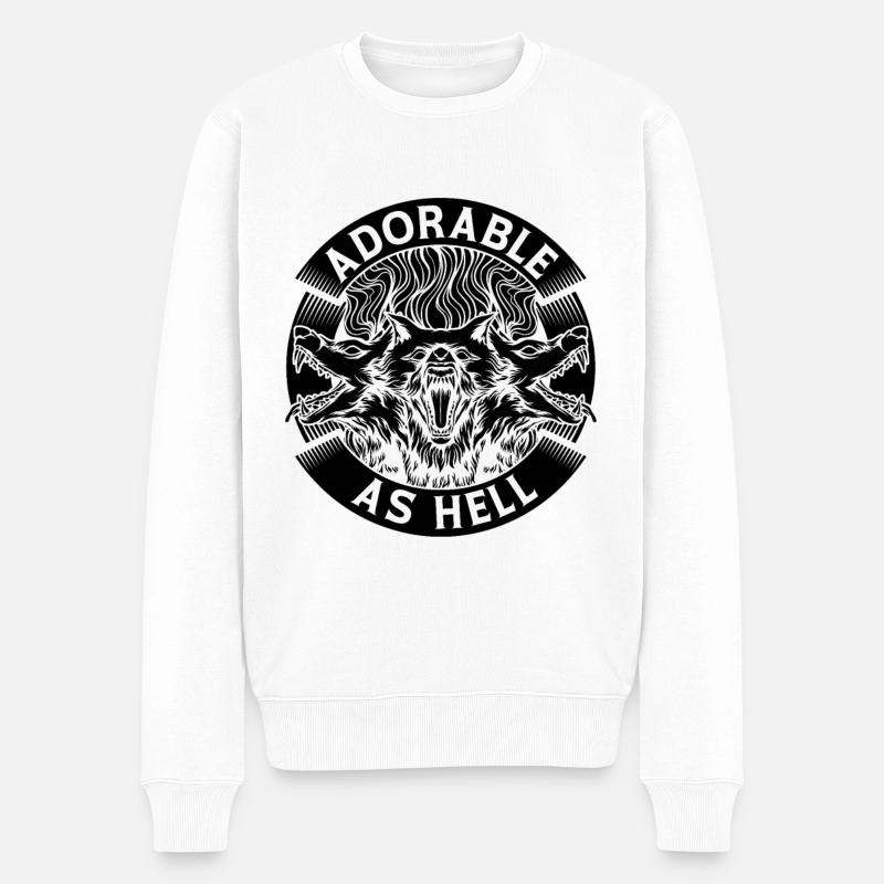 Adorable As Hell Ancient Greek Mythology Lover - Männer Premium Bio Pullover - Weiß