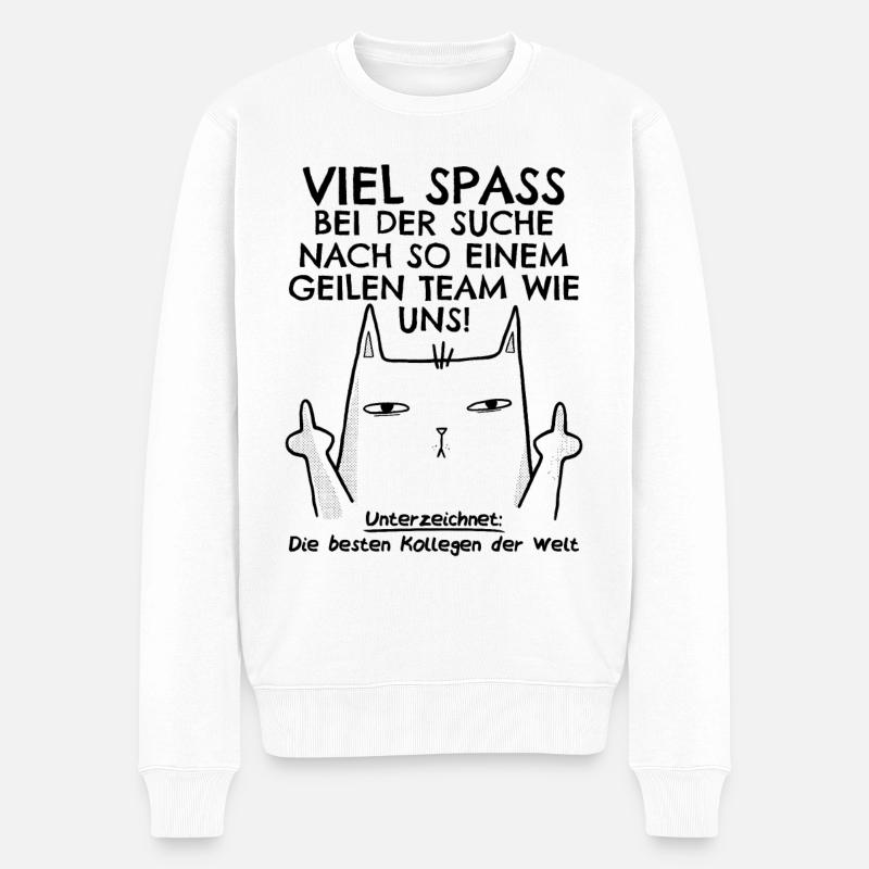 Jobwechsel Neuer Job Abschied Abschiedsgeschenk - Männer Premium Bio Pullover - Weiß