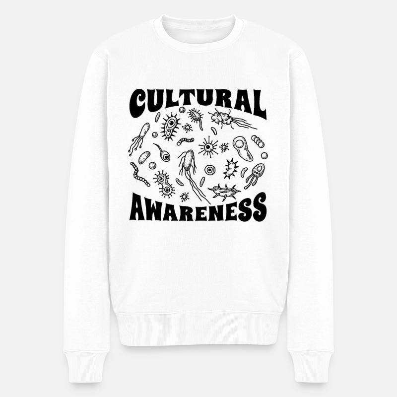 Cultural Awareness Microbiology Microbiologists - Männer Premium Bio Pullover - Weiß