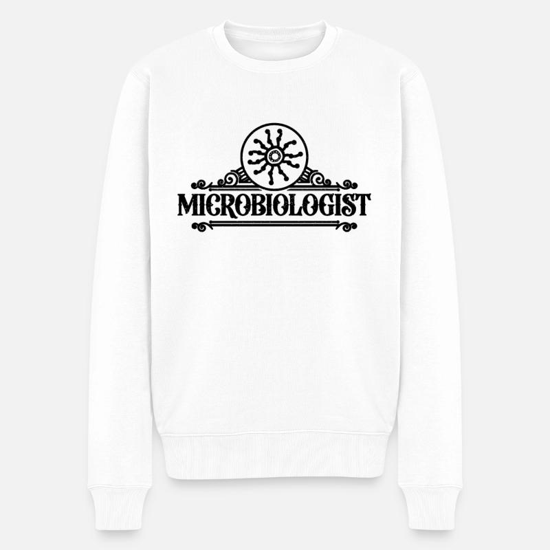 Microbiologiste Biologiste Science Microbiologistes - Pull Premium bio Homme - blanc