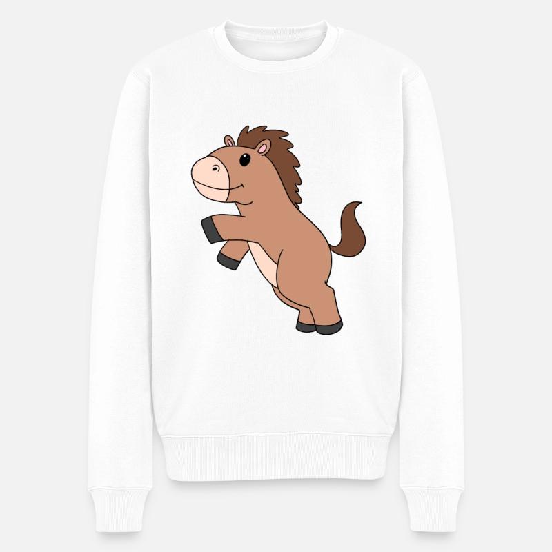 Cheval mignon - Pull Premium bio Homme - blanc
