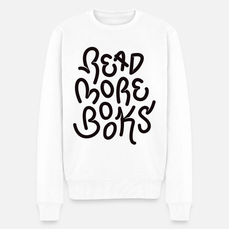 Lire plus de livres - Pull Premium bio Homme - blanc