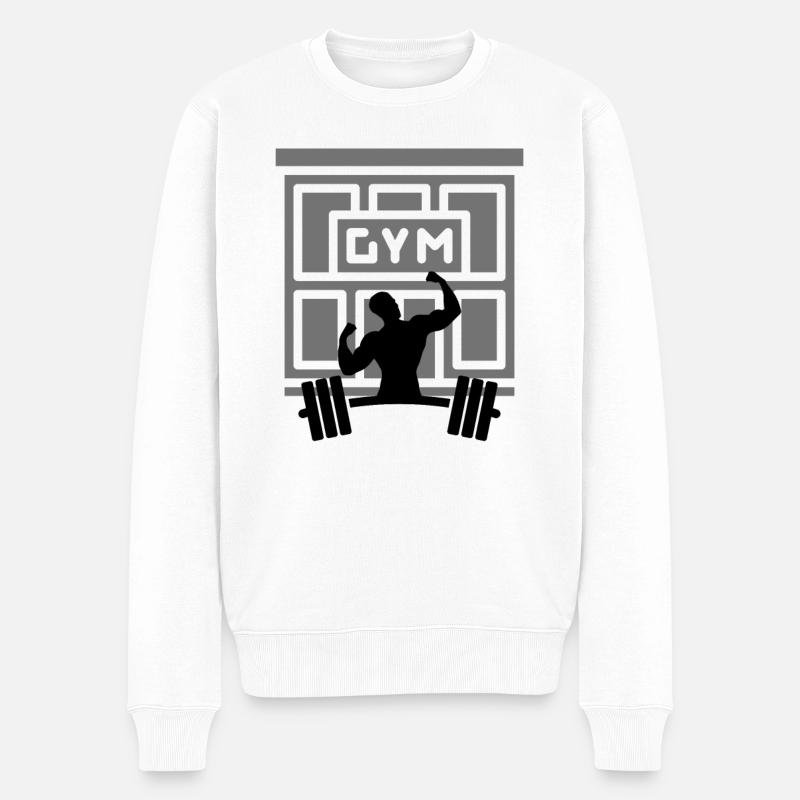 Gym Fanatic 100% - Pull Premium bio Homme - blanc