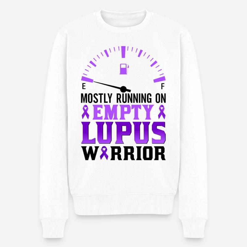 Lupus Bewusstseins Monat - Männer Premium Bio Pullover - Weiß