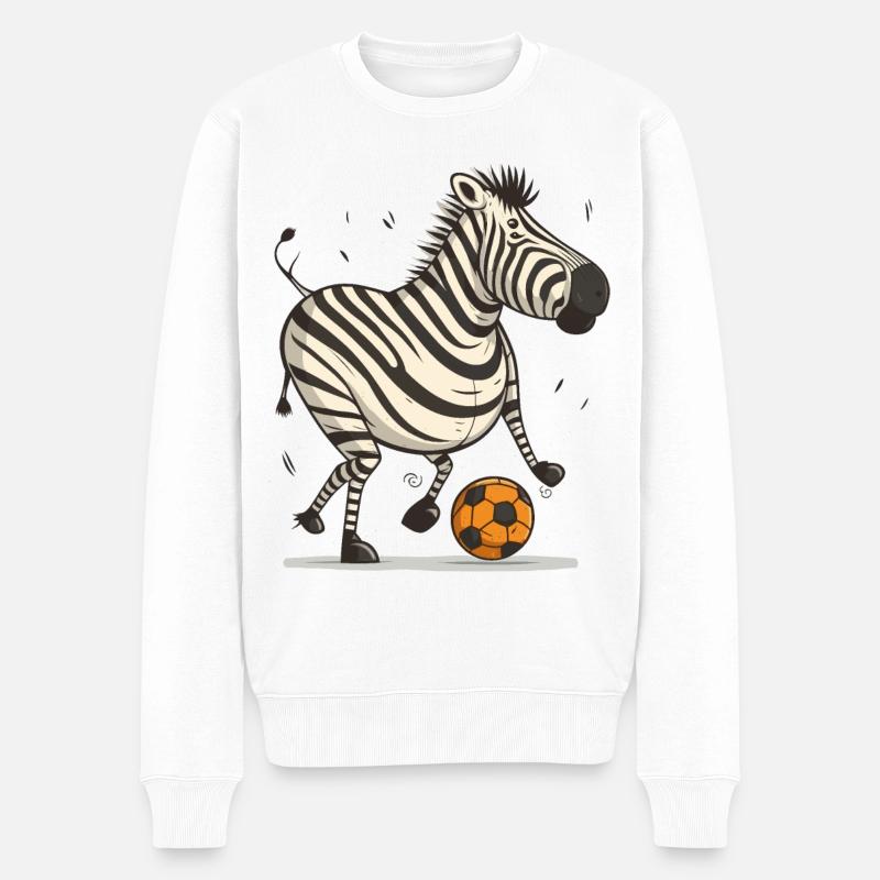 Zebra Soccer Star - Pull Premium bio Homme - blanc
