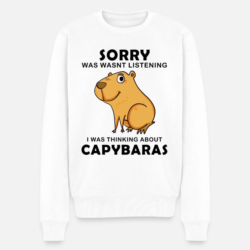 Capybara Wasserschwein Capybaras - Pull Premium bio Homme - blanc