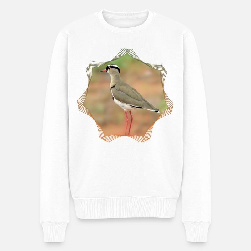 Kiebitz - Vogel - Afrika - Vögel - Ornithologie - Männer Premium Bio Pullover - Weiß