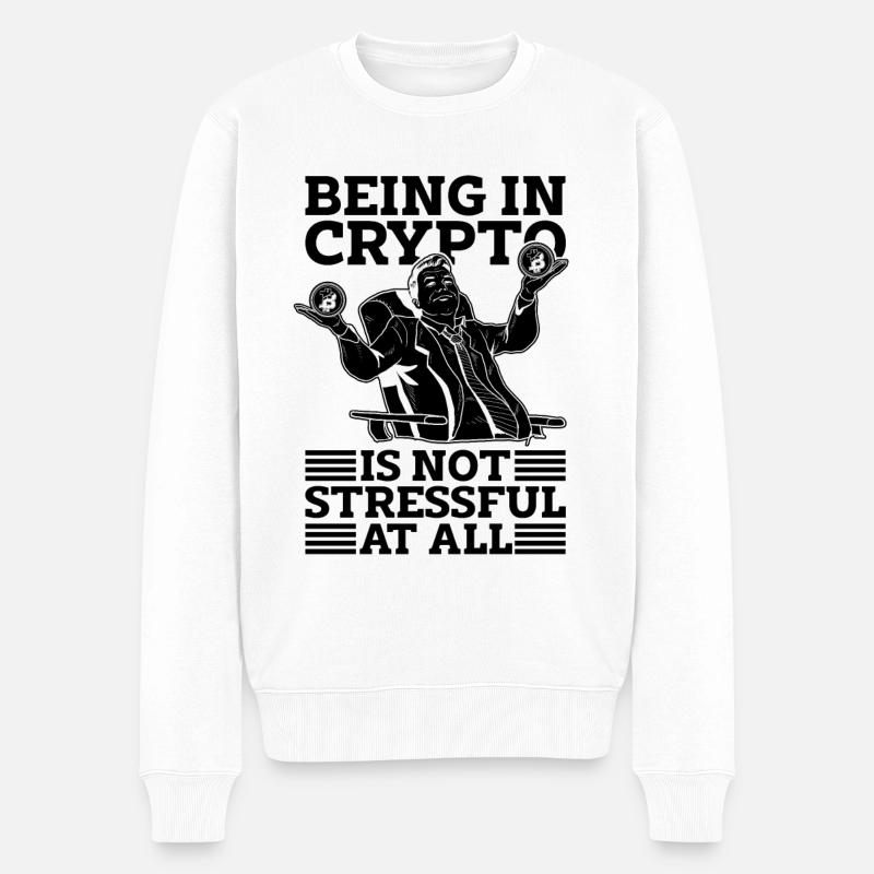 Being In Crypto Is Cryptocurrencies Crypto Trader - Men's Premium Organic Jumper - white
