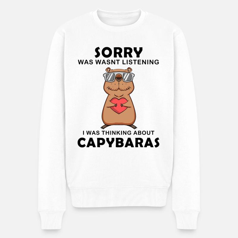 Capybara Wasserschwein Capybaras - Pull Premium bio Homme - blanc