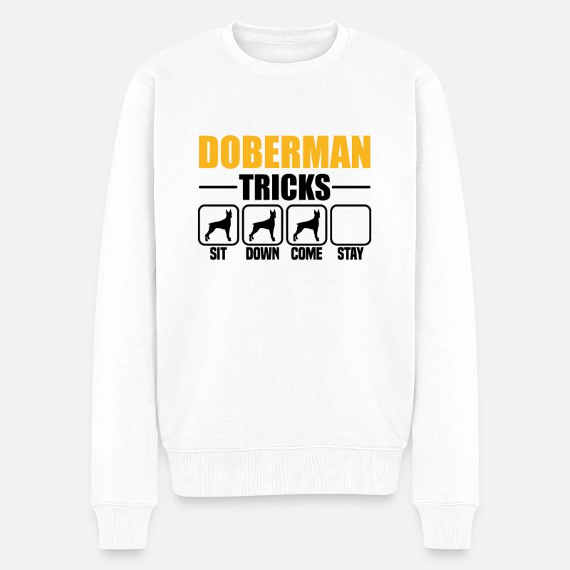 Astuces de doberman - Pull Premium bio Homme - blanc