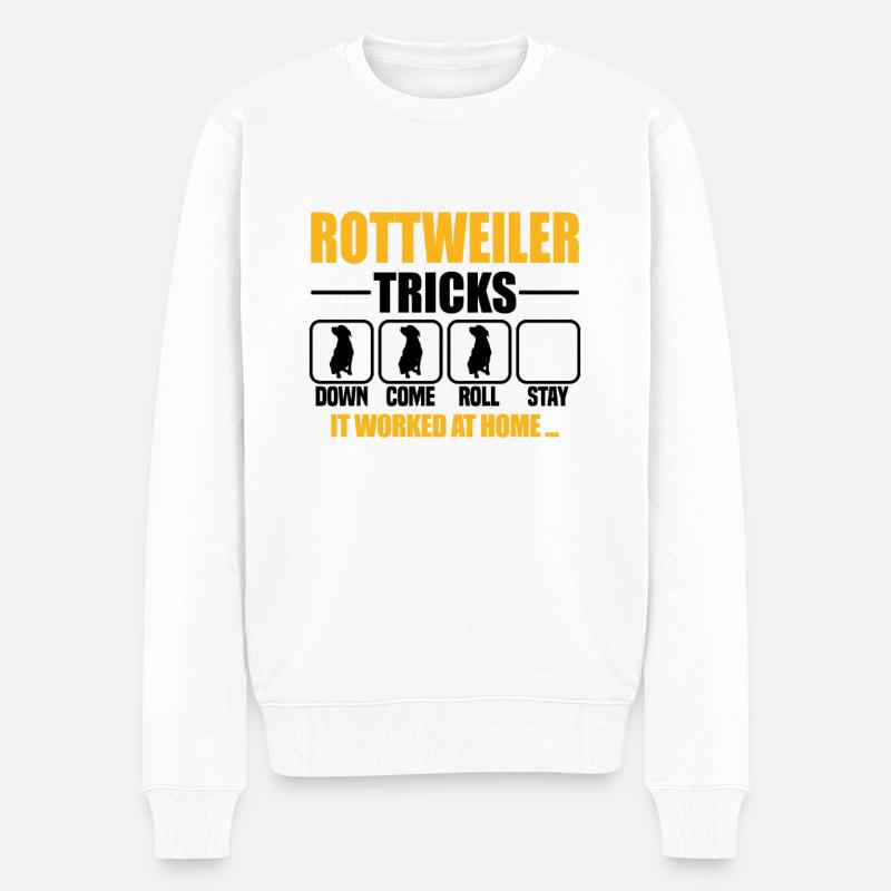 Astuces du Rottweiler - Pull Premium bio Homme - blanc