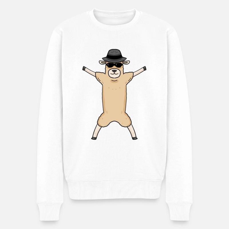 Cool Hug Alpaga - Pull Premium bio Homme - blanc