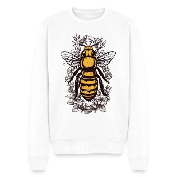 Esthétique Abeilles Fleurs Apiculteur Amateur de miel - Pull Premium bio Homme - blanc - Devant - Thijin (182cm)