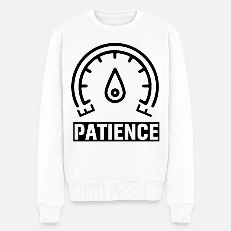Patience - Pull Premium bio Homme - blanc