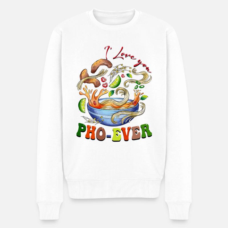 Je t’aime Pho Ever - Pull Premium bio Homme - blanc