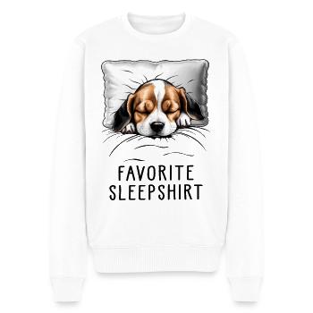 Beagle Favorite Sleepshirt - Männer Premium Bio Pullover - Weiß - Vorne - Thijin (182cm)