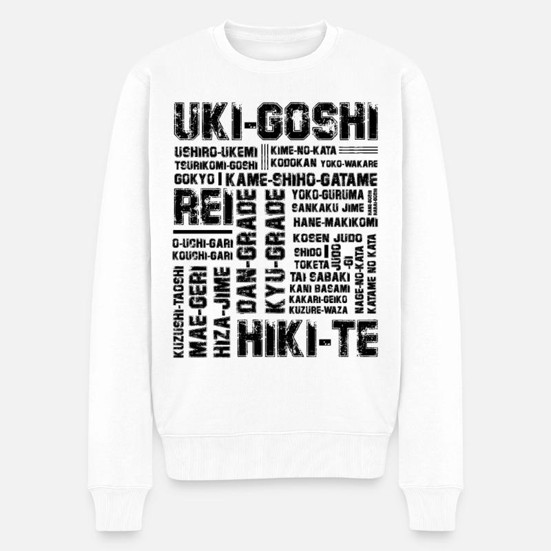 Judo - Männer Premium Bio Pullover - Weiß