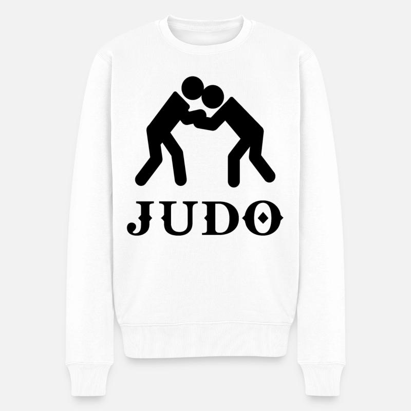 Judo - Männer Premium Bio Pullover - Weiß