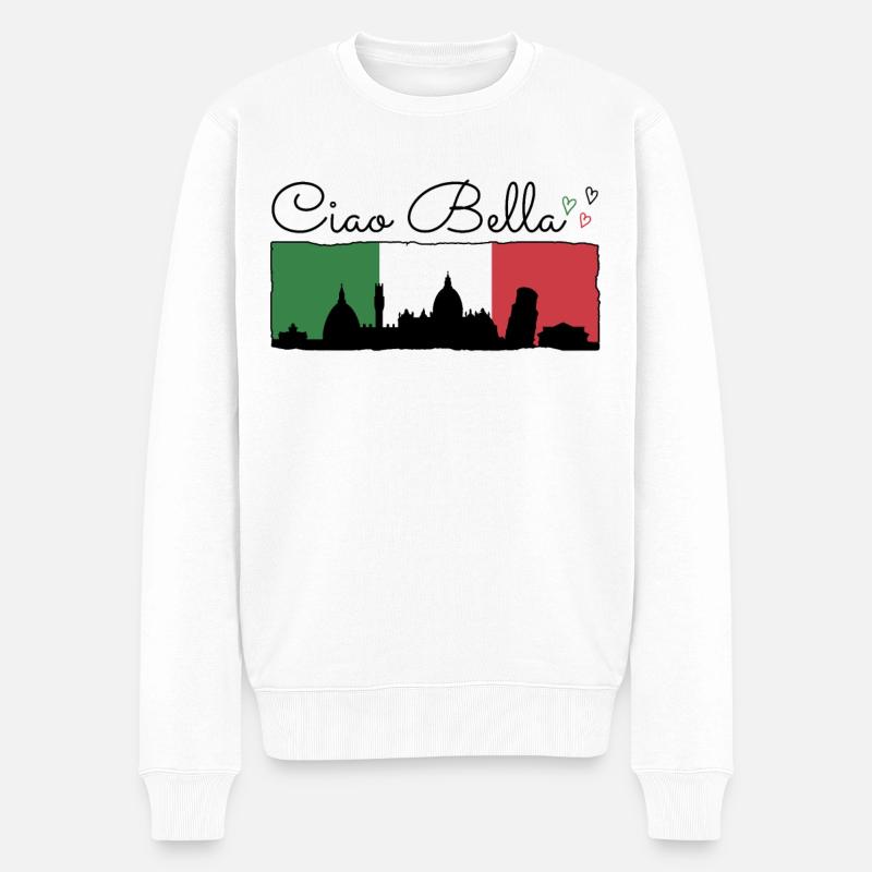 Ciao Bella - Pull Premium bio Homme - blanc