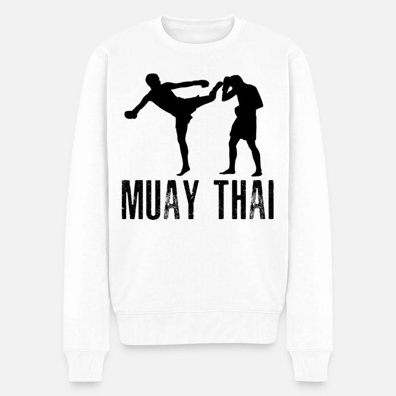 Muay Thaï - Pull Premium bio Homme - blanc