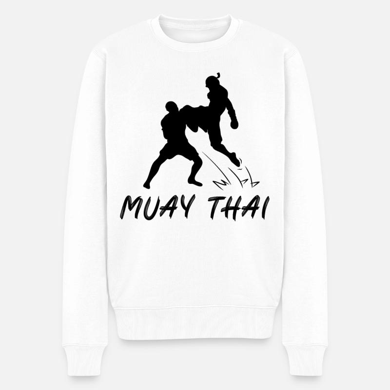 Muay Thaï - Pull Premium bio Homme - blanc