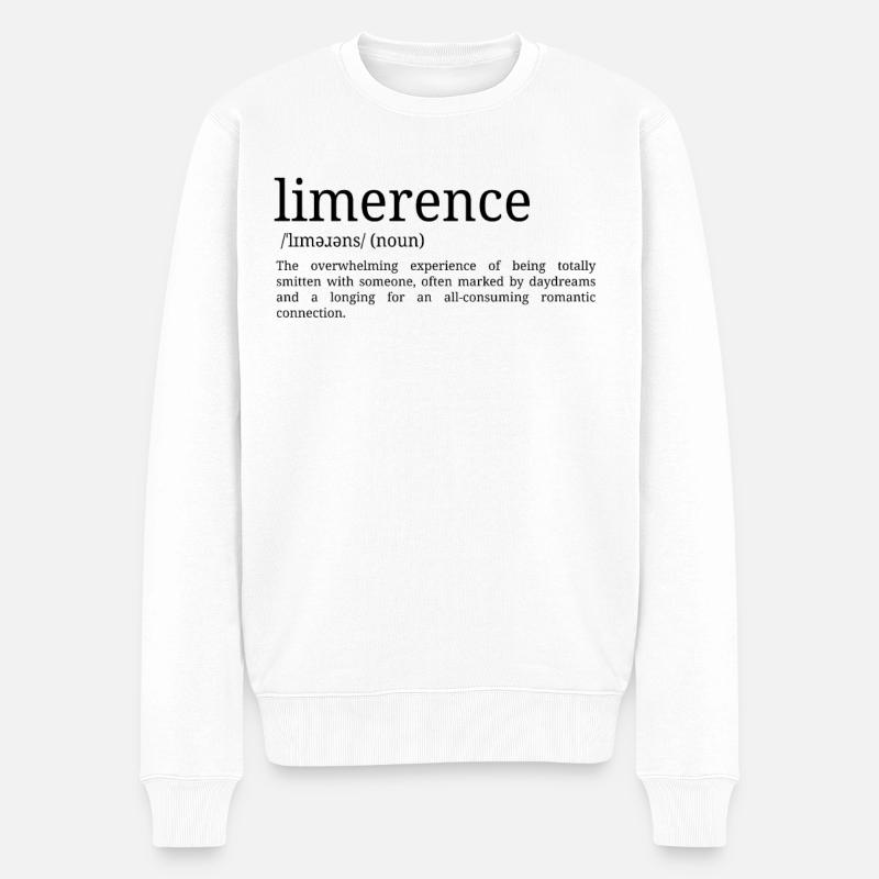 Limerence - Définition du dictionnaire - Pull Premium bio Homme - blanc