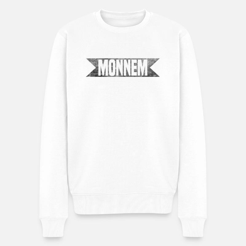 Monnem - Pull Premium bio Homme - blanc