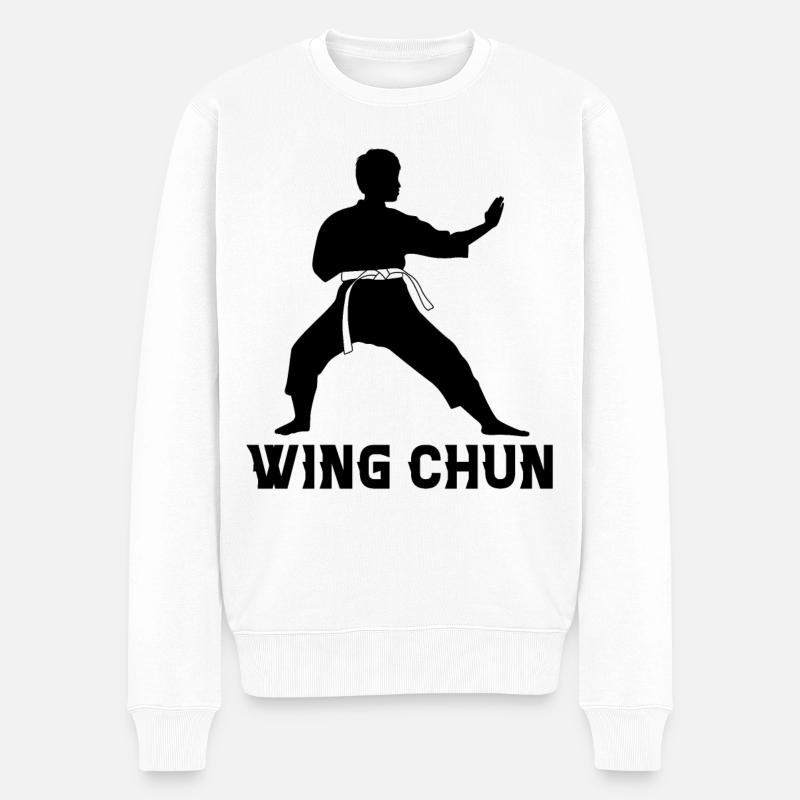 Wing Chun - Pull Premium bio Homme - blanc