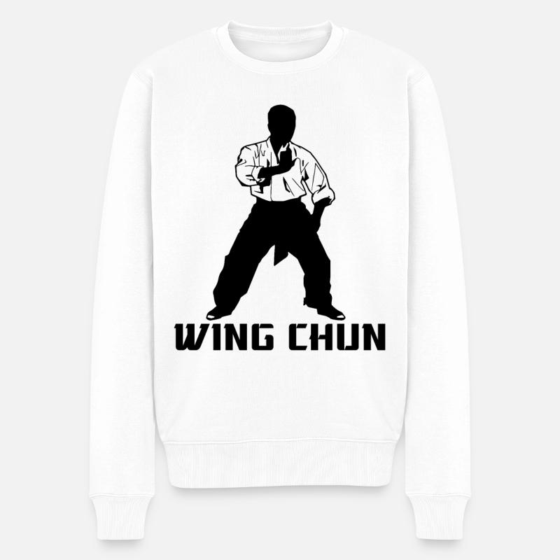 Wing Chun - Pull Premium bio Homme - blanc