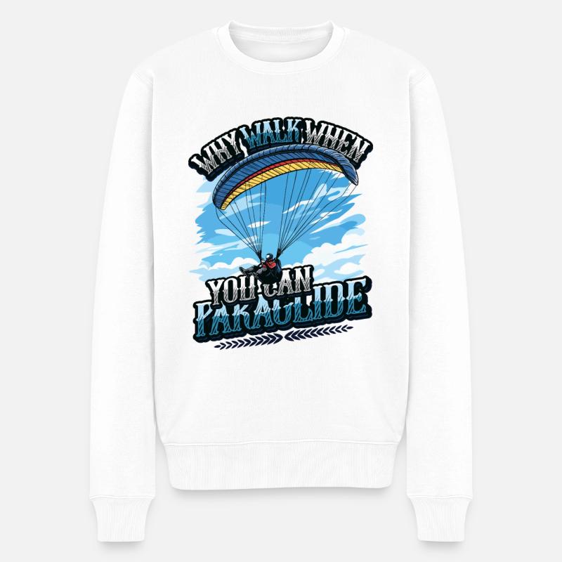 Parachutisme Parachutisme Parapente - Pull Premium bio Homme - blanc