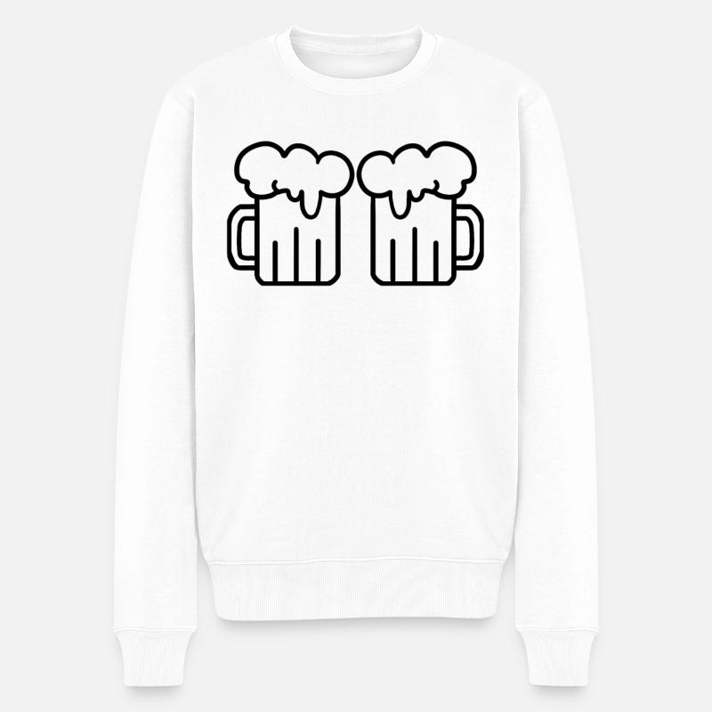 Bière - Pull Premium bio Homme - blanc