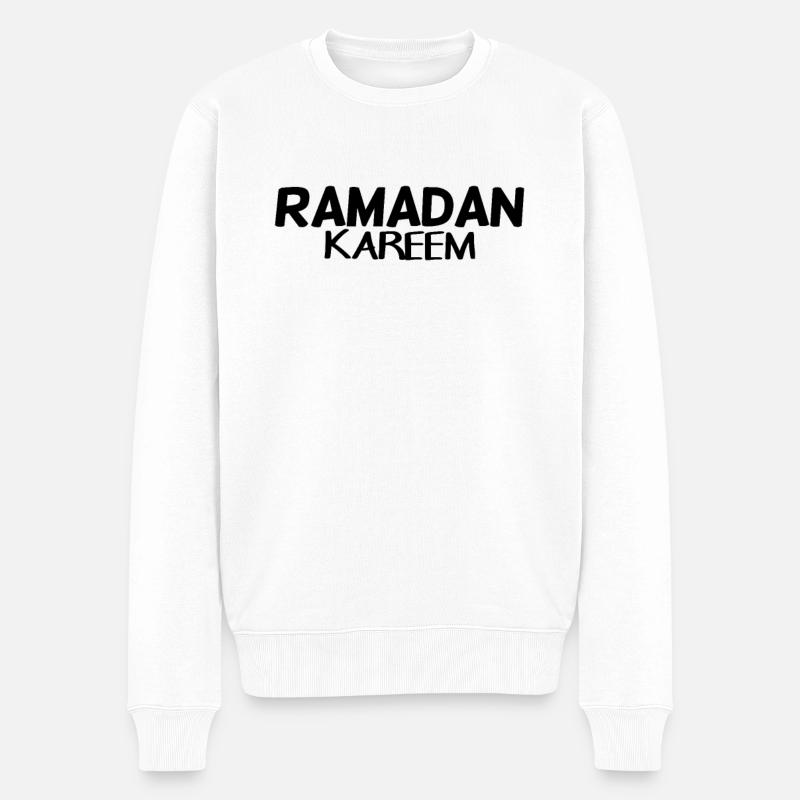 Ramadan Kareem - Männer Premium Bio Pullover - Weiß