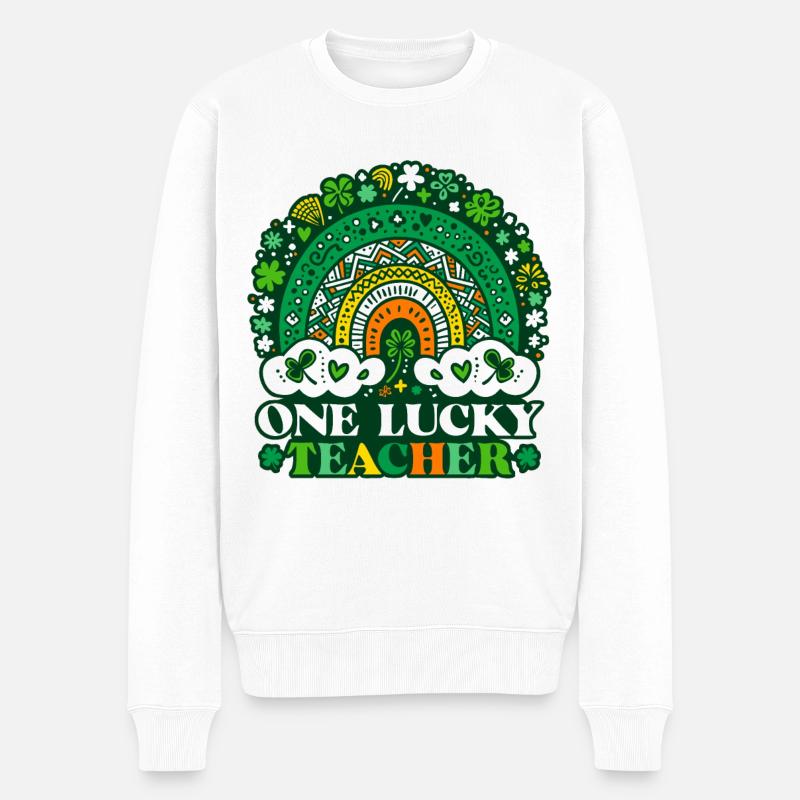 Un enseignant chanceux - Pull Premium bio Homme - blanc